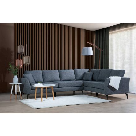 Design sarokkanapé Wallis 300 cm sötétszürke - jobb oldalas
