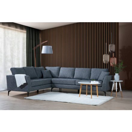 Design sarokkanapé Wallis 300 cm sötétszürke - bal oldalas