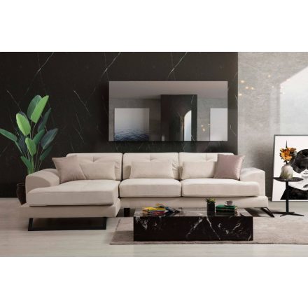 Design sarokkanapé Heimana 308 cm ecru - bal oldalas
