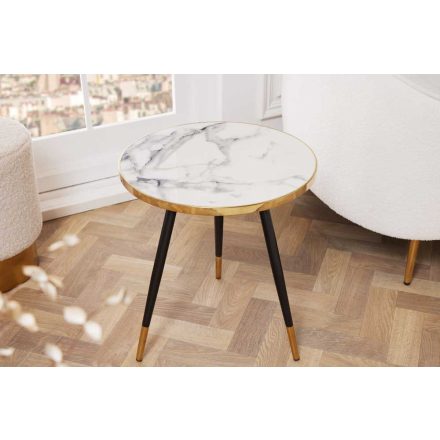 Design dohányzóasztal Laney 45 cm fehér-fekete