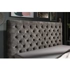 Design ágy Laney 180 x 200 cm oliva-szürke bársony