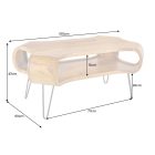 Design dohányzóasztal Lorelei 100 cm sheesham