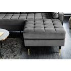 Design puff Adan 80 cm szürke bársony