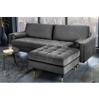 Design puff Adan 80 cm szürke bársony