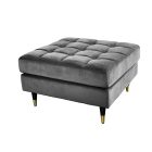 Design puff Adan 80 cm szürke bársony