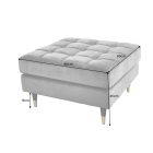 Design puff Adan 80 cm szürke bársony