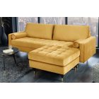 Design puff Adan 80 cm mustársárga bársony