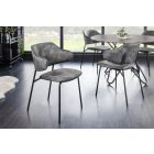 Design étkezőszék Takuya szürke bársony