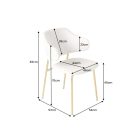 Design étkezőszék Takuya fehér / arany
