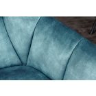 Design forgószék Vallerina petrol bársony