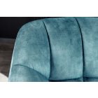 Design forgószék Vallerina petrol bársony