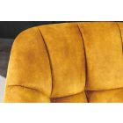 Design forgószék Vallerina mustársárga bársony