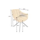 Design forgószék Vallerina mustársárga bársony