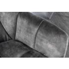 Design forgószék Vallerina szürke bársony