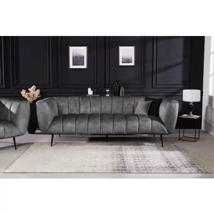 Design kanapé Nikolai 3 személyes szürke bársony