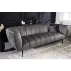 Design kanapé Nikolai 3 személyes szürke bársony