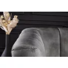 Design kanapé Nikolai 3 személyes szürke bársony