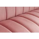 Design kanapé Nikolai 3 személyes rózsaszín bársony