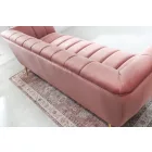 Design kanapé Nikolai 3 személyes rózsaszín bársony