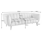 Design kanapé Nikolai 3 személyes rózsaszín bársony