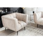 Design fotel Nikolai pezsgő bársony