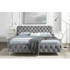 Design ágy Rococo 160 x 200 cm szürke bársony