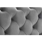 Design ágy Rococo 160 x 200 cm szürke bársony