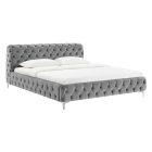 Design ágy Rococo 160 x 200 cm szürke bársony