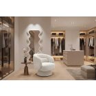 Design fotel Maitho fehér bouclé