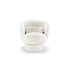 Design fotel Maitho fehér bouclé