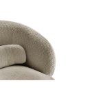 Design fotel Maitho taupe bouclé