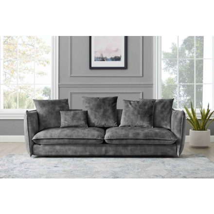 Design ülőgarnitúra Ramilah 228 cm szürke bársony