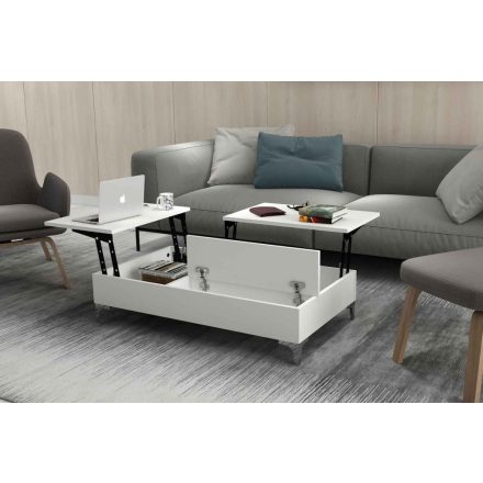 Design dohányzóasztal Achelle 121 cm fehér