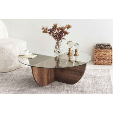 Design dohányzóasztal Balesego 90 cm dió utánzata