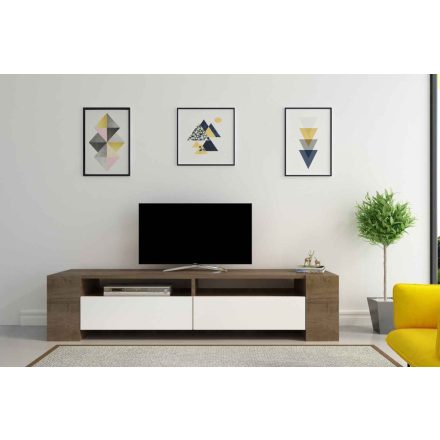 Design TV asztal Gedali 155 cm fehér dió