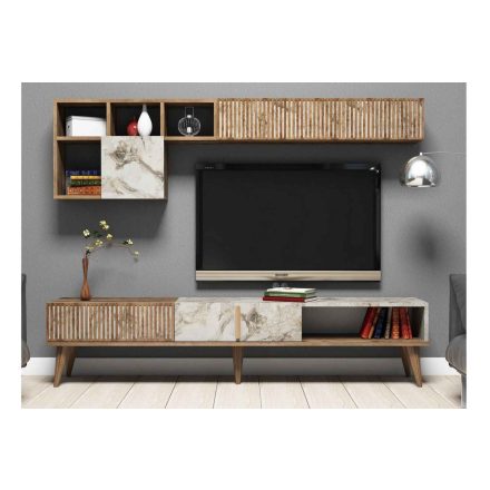 Design TV szekrény szett Cadelaria fehér dió