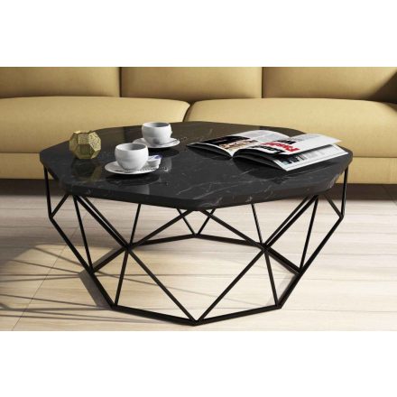 Design dohányzóasztal Gagenia 90 cm fekete