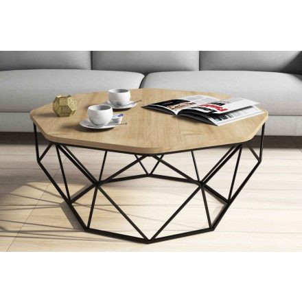 Design dohányzóasztal Gagenia 90 cm tölgy utánzata