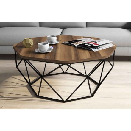 Design dohányzóasztal Gagenia 90 cm dió utánzata