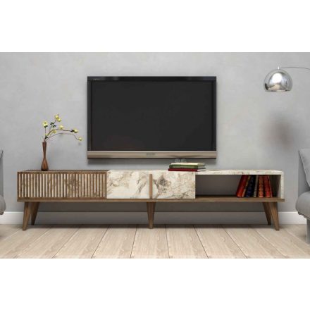 Design TV asztal Cadelaria 180 cm fehér dió