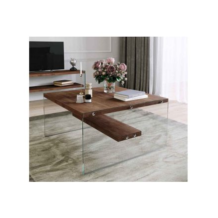 Design dohányzóasztal Quanda 75 cm dió utánzata