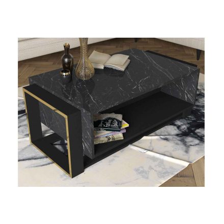 Design dohányzóasztal Olivera 106,4 cm fekete