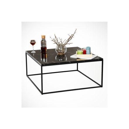 Design dohányzóasztal Oihane 75 cm fekete