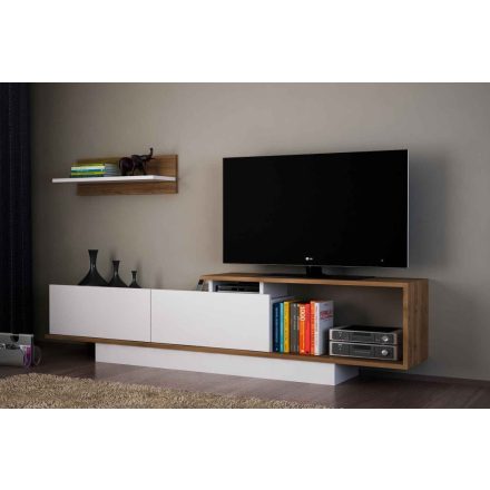 Design TV szekrény szett Walsh fehér dió