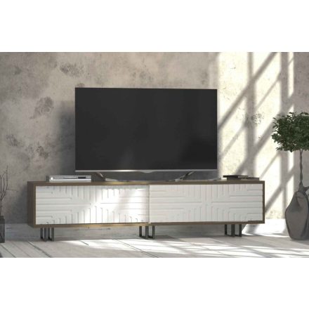 Design TV asztal Barid 180 cm fehér tölgy