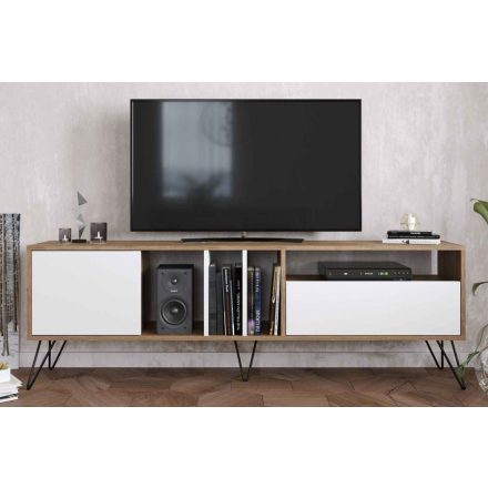 Design TV asztal Baqia 180 cm fehér dió