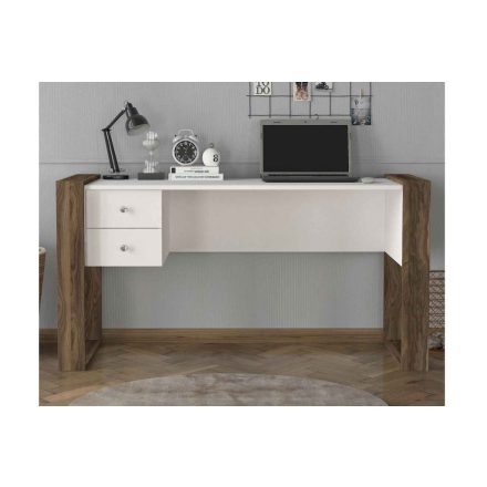 Design íróasztal Valarae 158,4 cm fehér dió