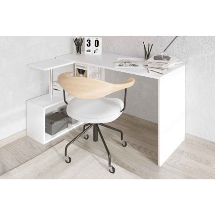 Design sarok íróasztal Rachelle fehér