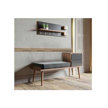 Design előszobagarnitúra Wayne II dió antracit