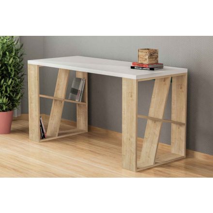 Design íróasztal Kailas 140 cm fehér tölgy
